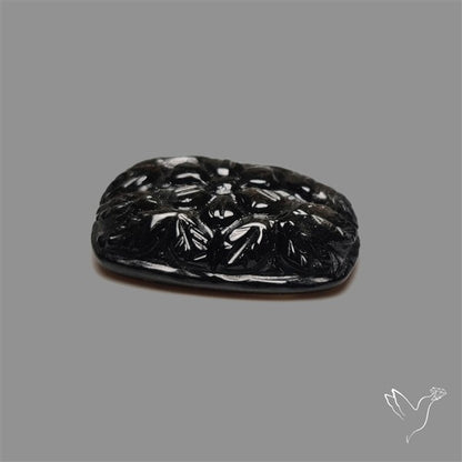 Silversheen Obsidian Mughal Carving
