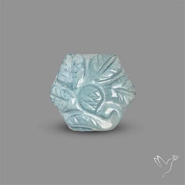 Aquamarine Mughal Carving
