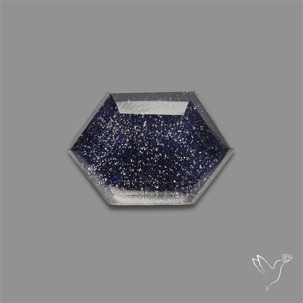 Step Cut Himalayan Quartz With Blue Goldstone Doublet