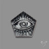 Hematite And Quartz Doublet Evil Eye Carving