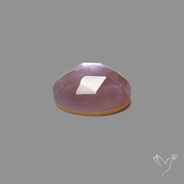 Rose Cut Amethyst With Mother Of Pearl Doublet