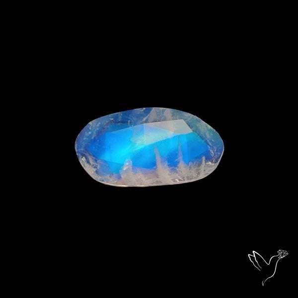 Rose Cut Blue Moonstone