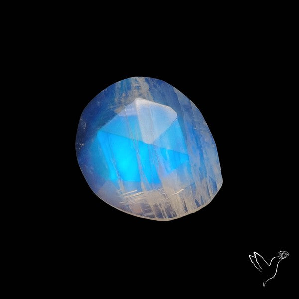 Rose Cut Blue Moonstone