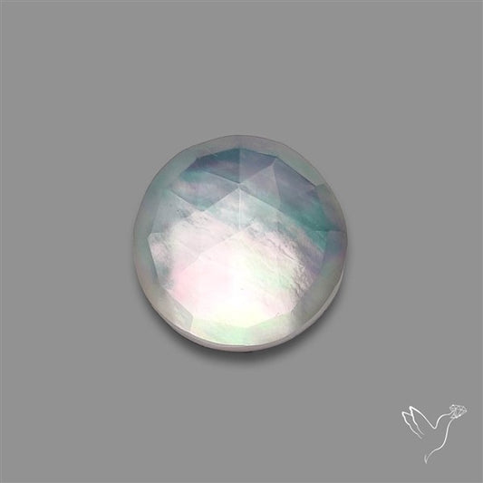 Rose Cut Quartz With Mother Of Pearl Doublet