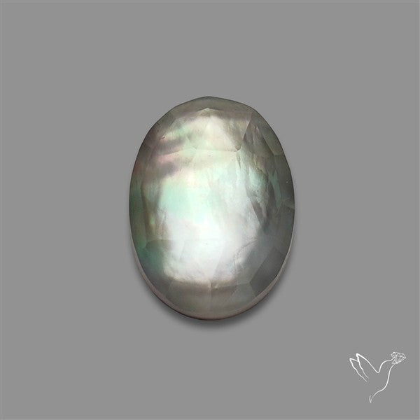 Rose Cut Quartz With Mother Of Pearl Doublet