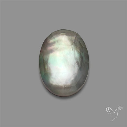 Rose Cut Quartz With Mother Of Pearl Doublet