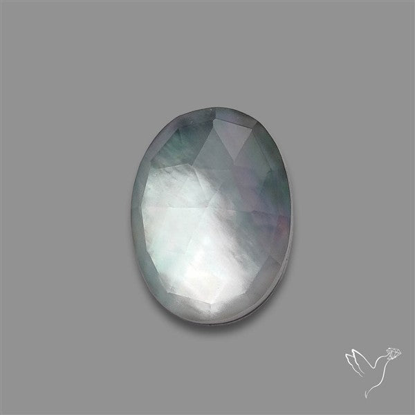 Rose Cut Quartz With Mother Of Pearl Doublet