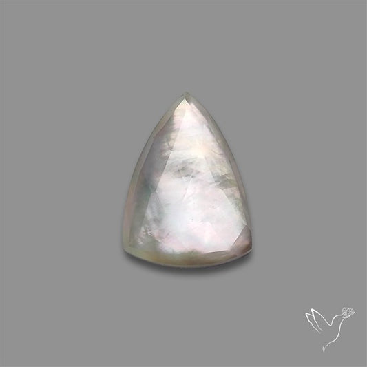 Rose Cut Quartz With Mother Of Pearl Doublet