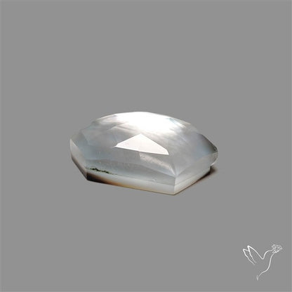 Rose Cut Quartz With Mother Of Pearl Doublet