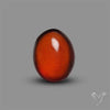 Hessonite Garnet Cabochon Gemmy Deep Red