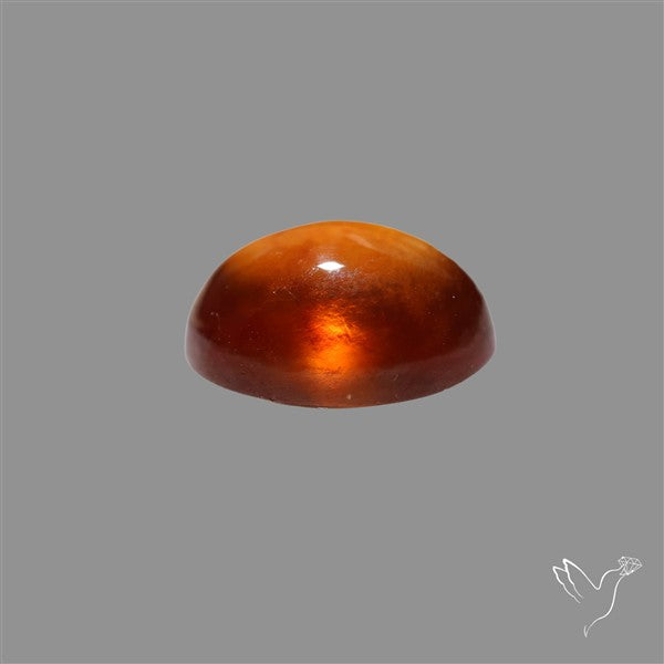 Hessonite Garnet Cabochon Gemmy Deep Red