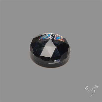 Rose Cut Iris Quartz and Onyx Doublet