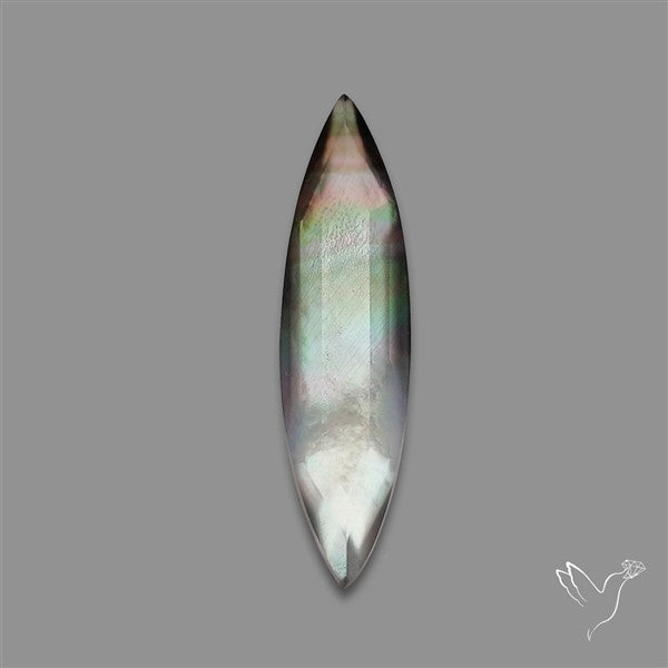 Step Cut Himalayan Quartz With Black Mother Of Pearl Doublet