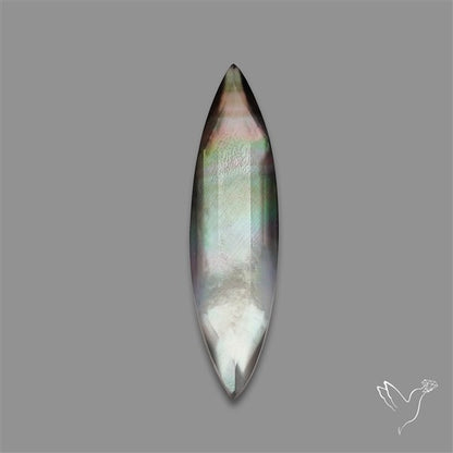 Step Cut Himalayan Quartz With Black Mother Of Pearl Doublet