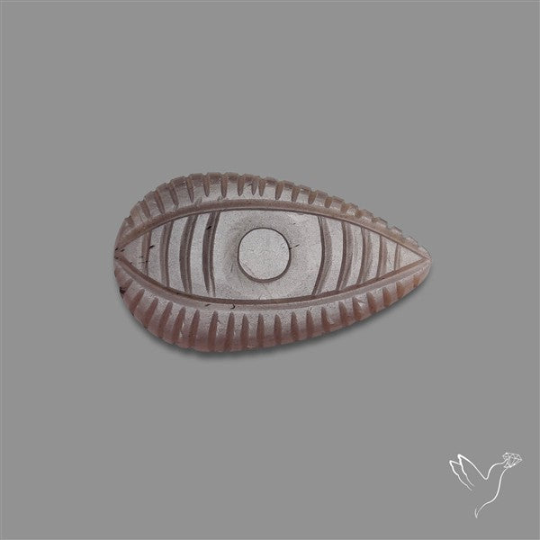 Grey Moonstone Evil Eye Carving