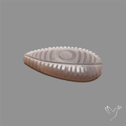 Grey Moonstone Evil Eye Carving
