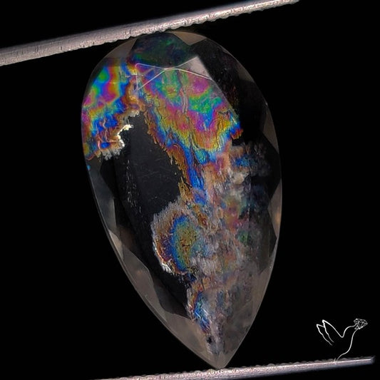 Rare Malawi Moonstone Faceted Portrait Cut