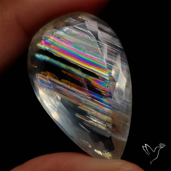Rare Large Faceted Malawi Moonstone Extremely Rare Size Perfect Rainbow