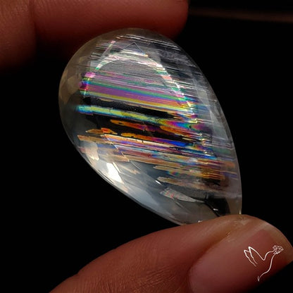 Rare Large Faceted Malawi Moonstone Extremely Rare Size Perfect Rainbow