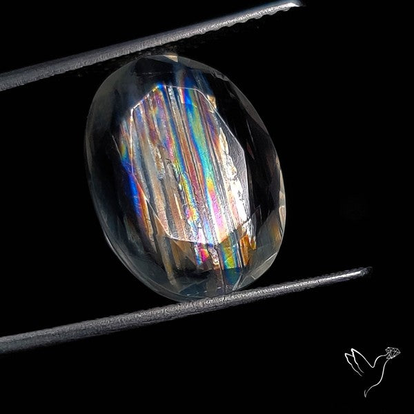 Rare Malawi Moonstone Faceted Portrait Cut