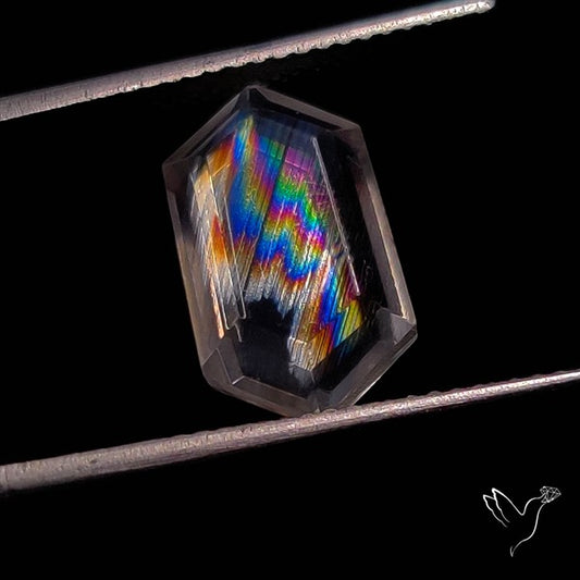 Rare Malawi Moonstone Faceted Portrait Cut