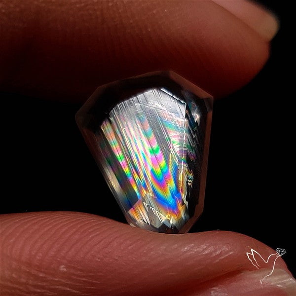 Rare Malawi Moonstone Faceted Portrait Cut