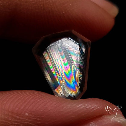 Rare Malawi Moonstone Faceted Portrait Cut