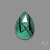 Black Tourmalinated Quartz Chrome Chalcedony Doublet Rose Cut