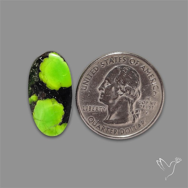 Rare Natural Green Hubei Turquoise Cabochon