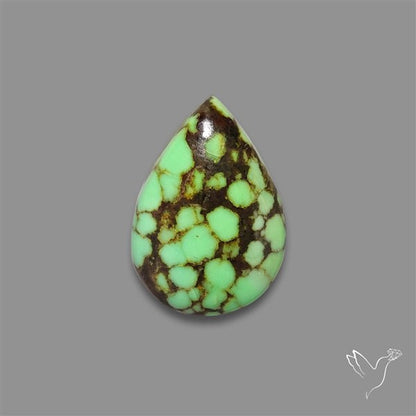 Rare Natural Green Hubei Turquoise Cabochon