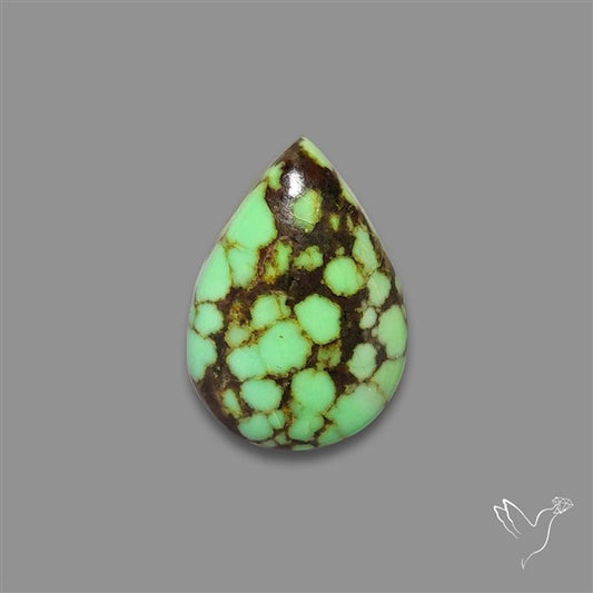 Rare Natural Green Hubei Turquoise Cabochon