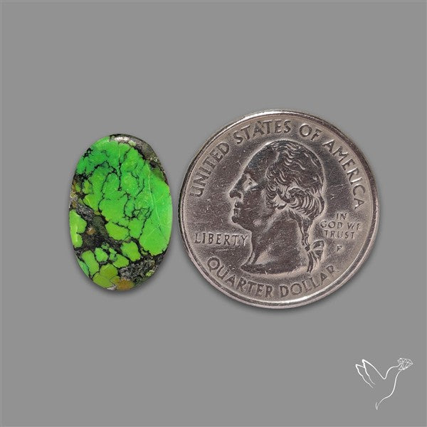 Rare Natural Green Hubei Turquoise Cabochon