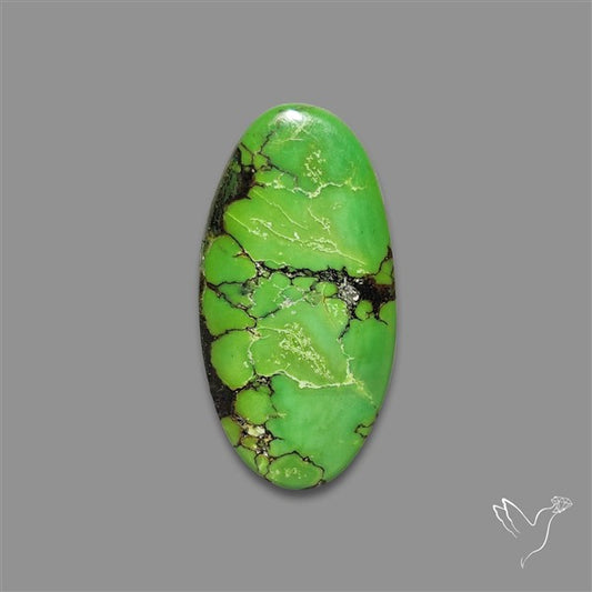 Rare Natural Green Hubei Turquoise Cabochon