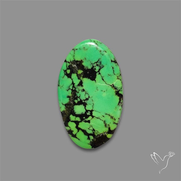 Rare Natural Green Hubei Turquoise Cabochon