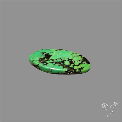 Rare Natural Green Hubei Turquoise Cabochon