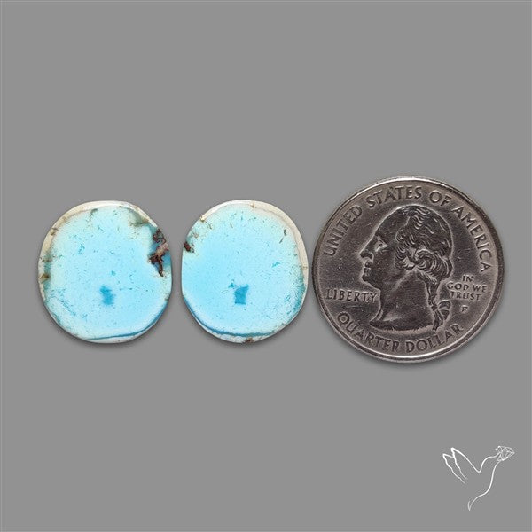 Rare Large Golden Hill Turquoise Pair