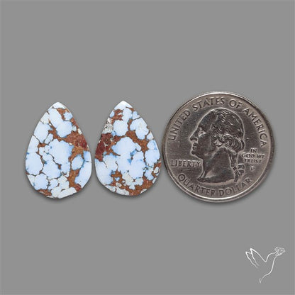 Rare Large Golden Hill Turquoise Pair