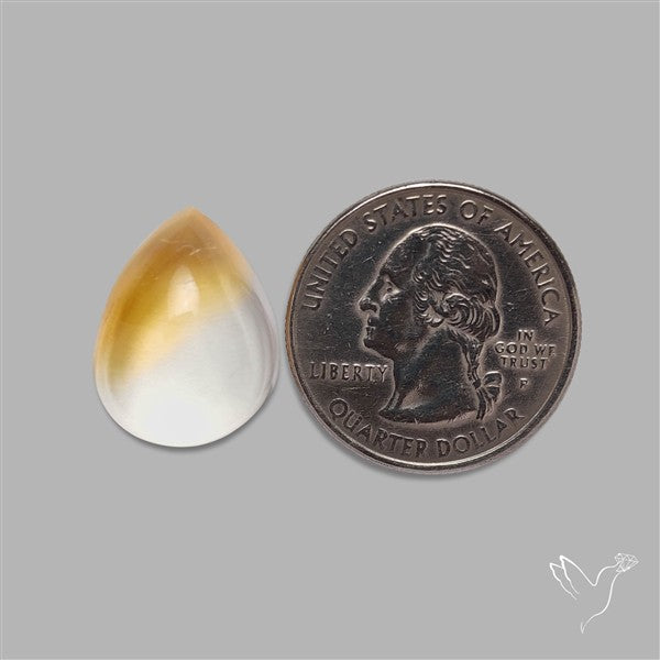 Bicolor Citrine Cabochon High Domed