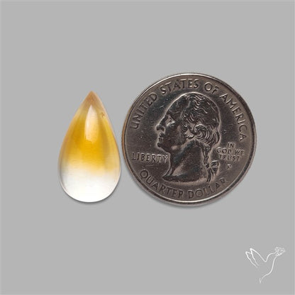 Bicolor Citrine Cabochon High Domed
