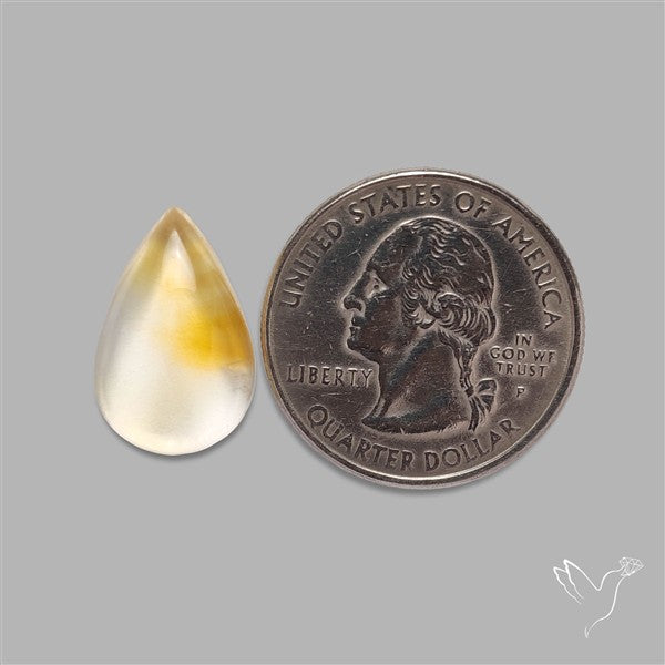 Bicolor Citrine Cabochon High Domed