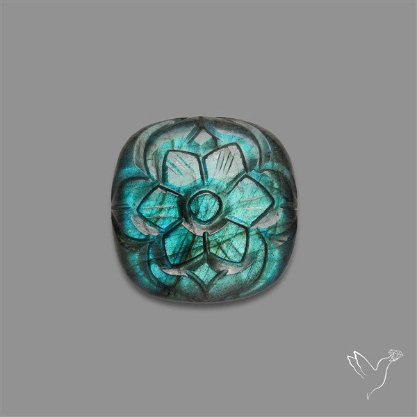Labradorite Mughal Carving (handcarved)