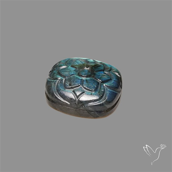 Labradorite Mughal Carving (handcarved)
