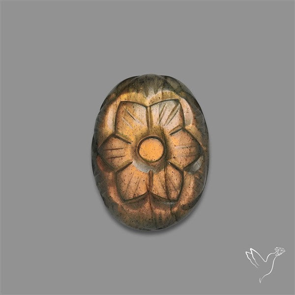 Labradorite Mughal Carving (handcarved)