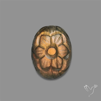 Labradorite Mughal Carving (handcarved)