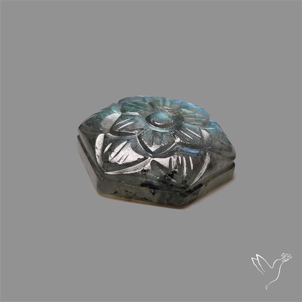 Labradorite Mughal Carving (handcarved)
