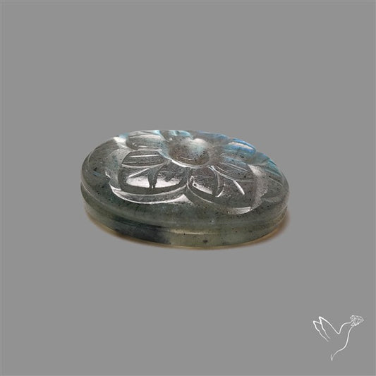 Labradorite Mughal Carving (handcarved)