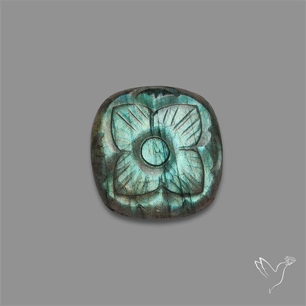 Labradorite Mughal Carving (handcarved)