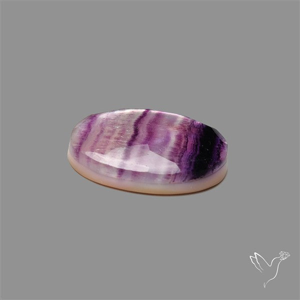Rose Cut Purple Fluorite With Mother Of Pearl Doublet