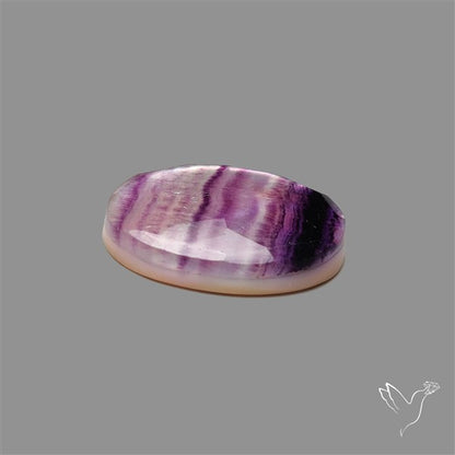 Rose Cut Purple Fluorite With Mother Of Pearl Doublet