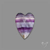 Rose Cut Purple Fluorite With Mother Of Pearl Heart Doublet